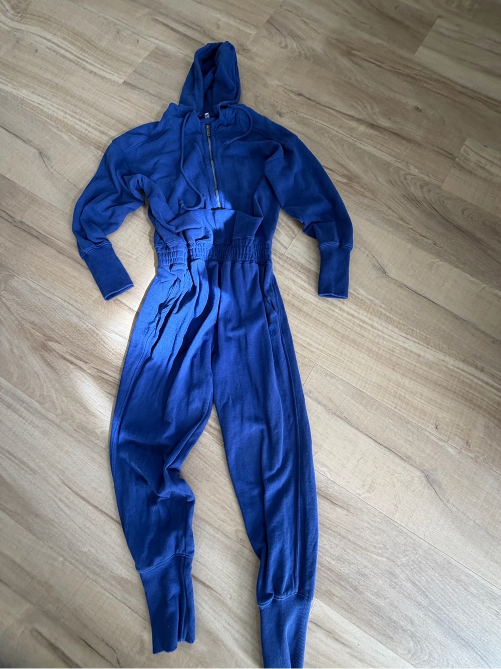 FP Movement by Free People Training Day Hooded Jumpsuit - Royal Blue / Indigo